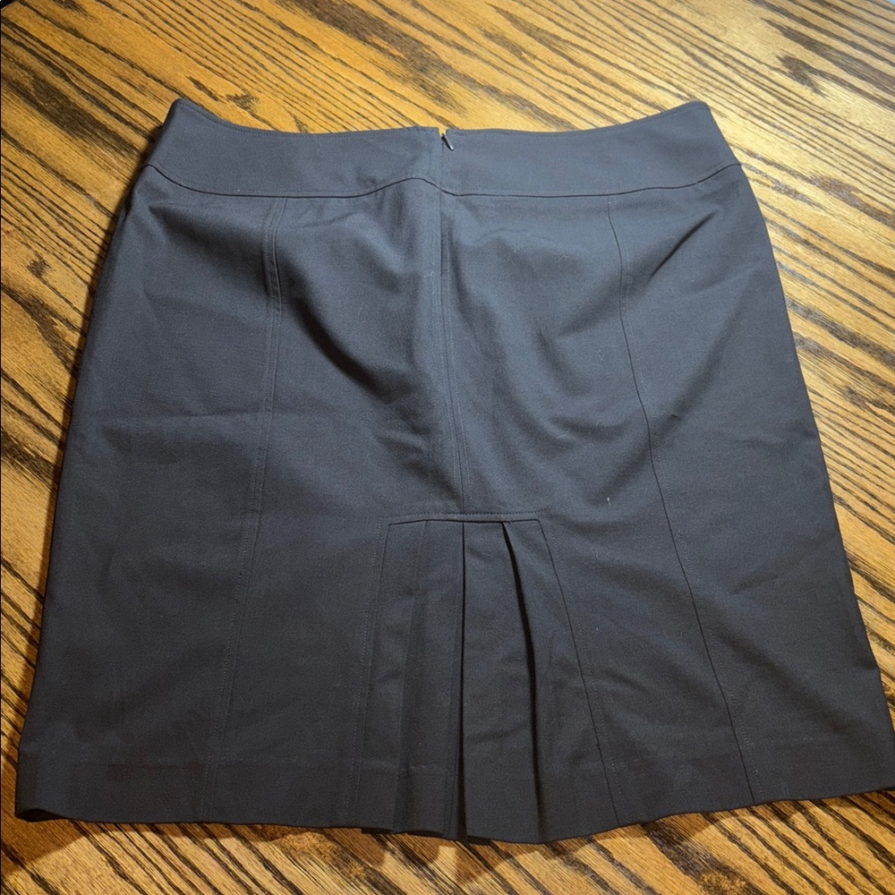 Michael Kors dark brown ruffle suit skirt